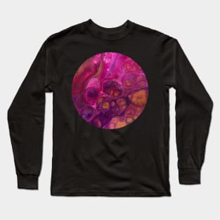 Pink Passion / Acrylic Pouring Long Sleeve T-Shirt